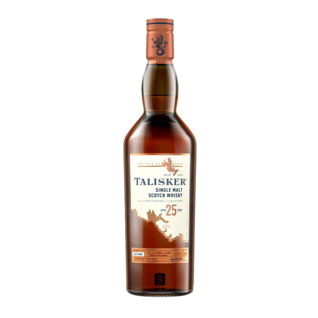 Talisker 25 Year old Single Malt Whisky Bottle