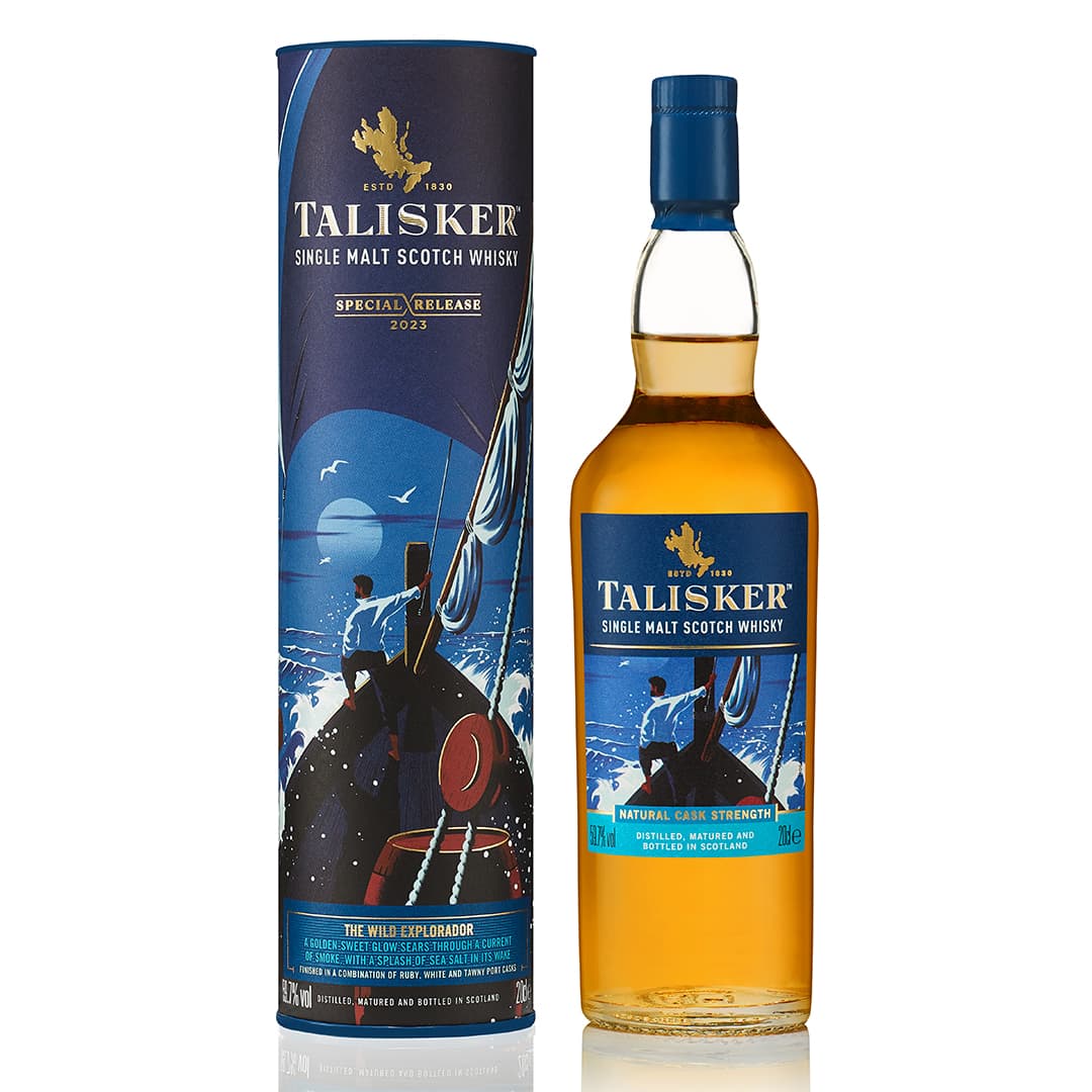 talisker bottle and box