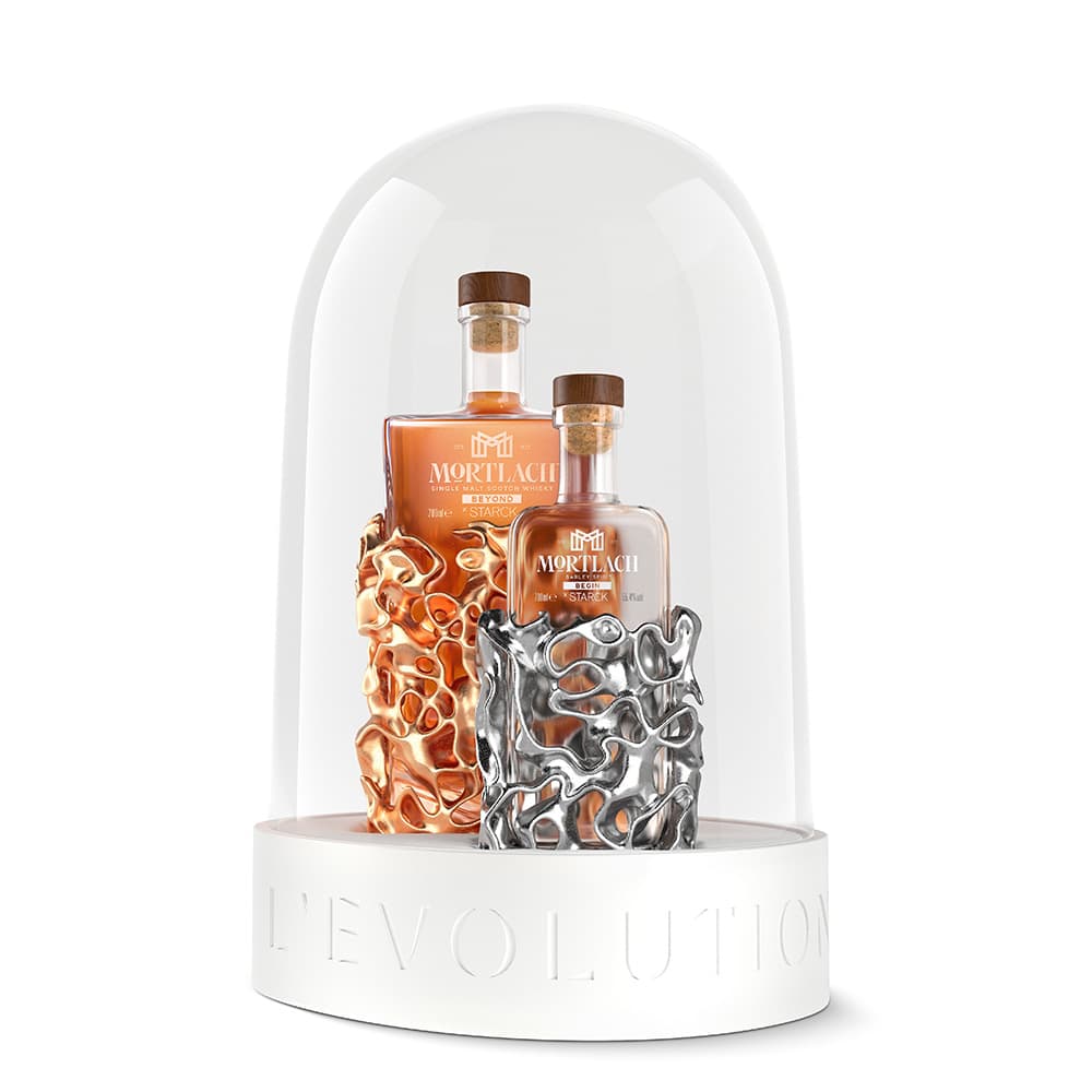 Mortlach x Starck L’Evolution Collection Begin & Beyond packaging